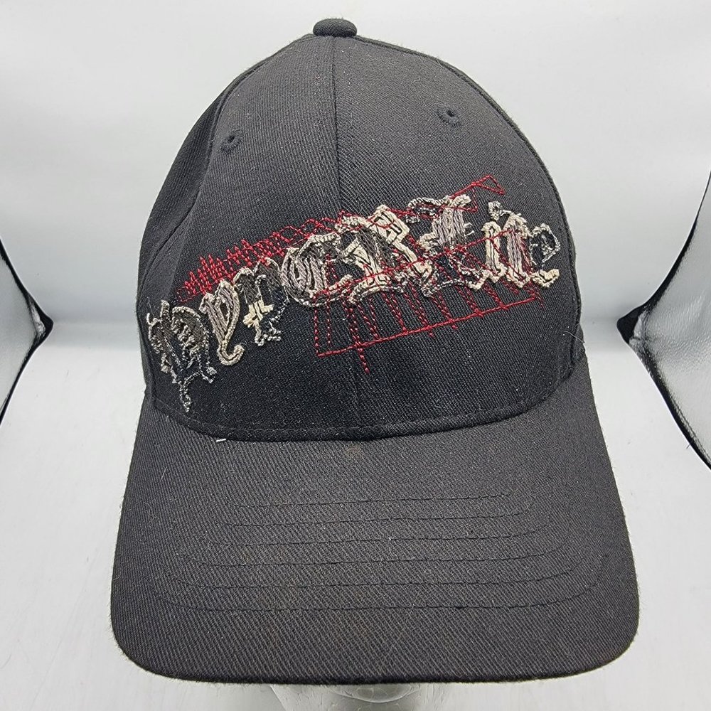 FlexFit Adults Unisex Black Embroidered Hat Streetwear